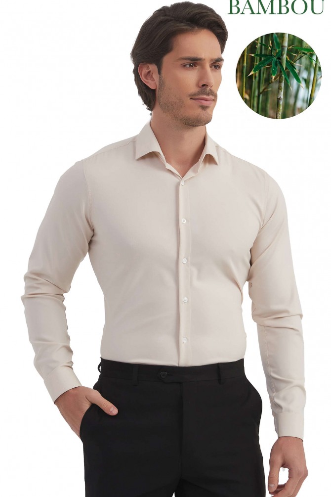 Chemise en bambou tissu piqué