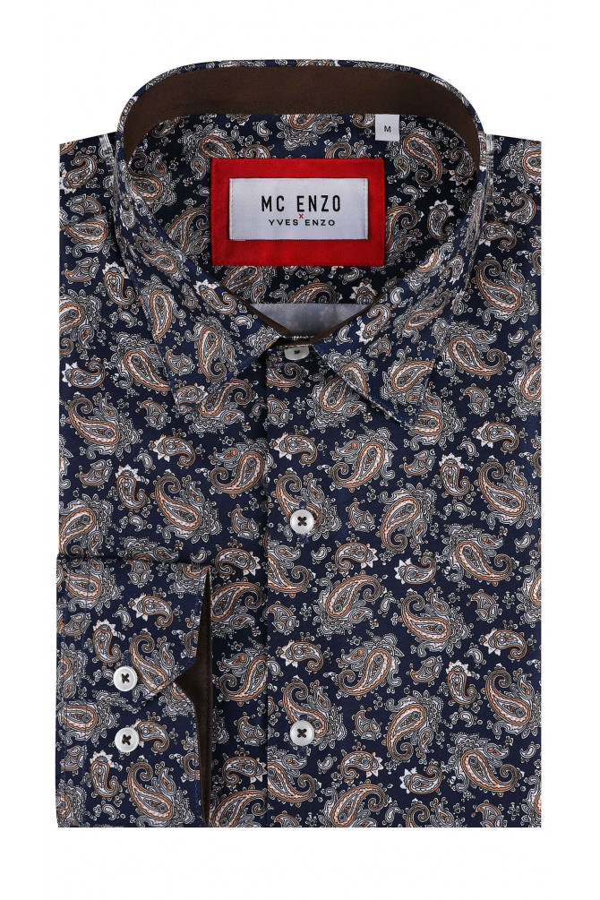 Patterned shirt comfort fit - Blue