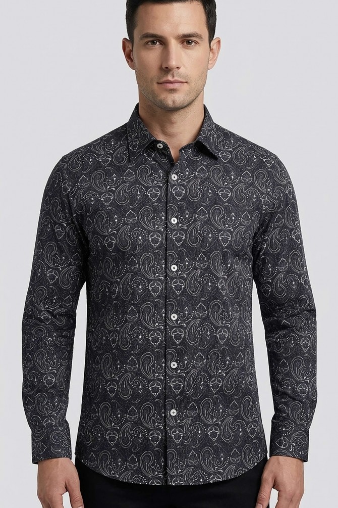 PAISLEY patterns shirt comfort fit