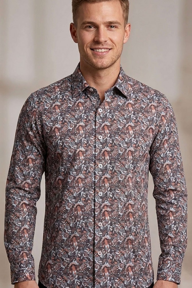PAISLEY patterns shirt comfort fit