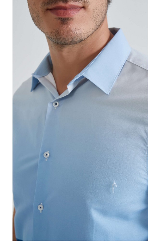 Patterned sleeveless shirt comfort fit - Blue