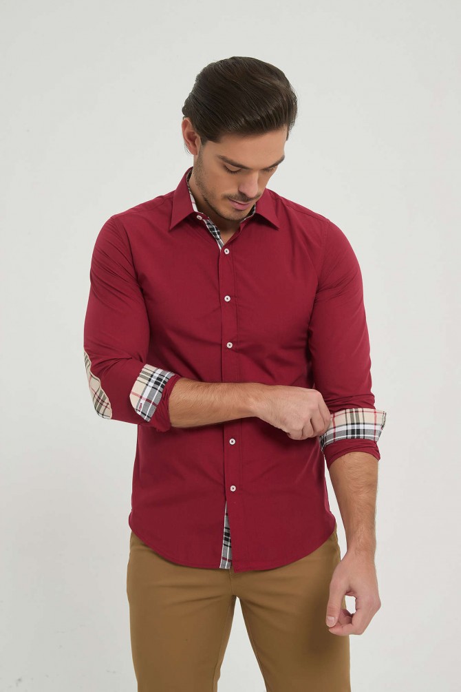 Tartan checks shirt slim fit