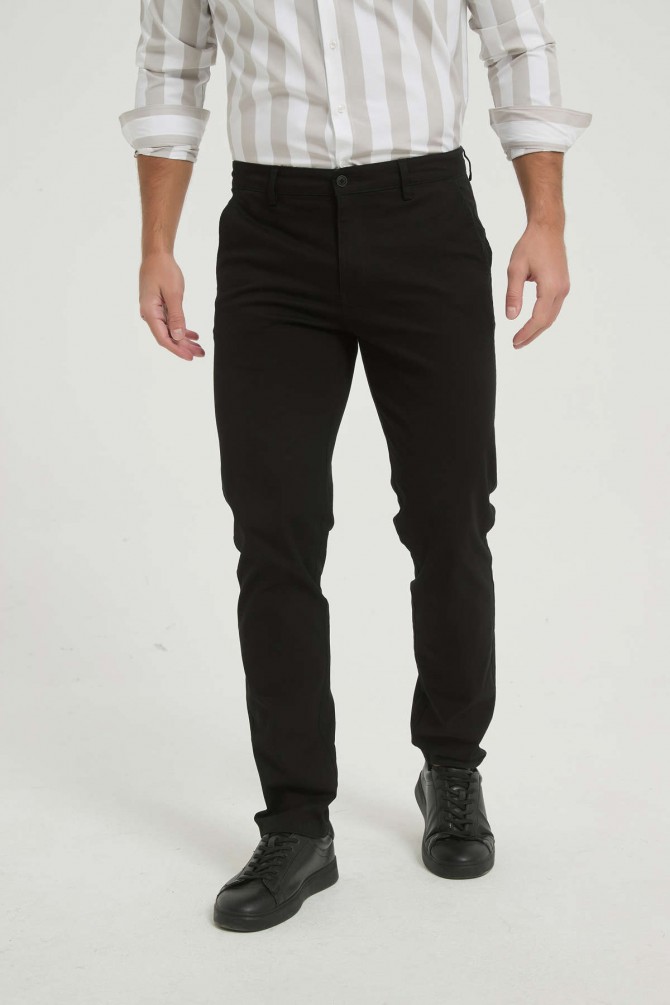 Pantalon chino coupe confort - Noir