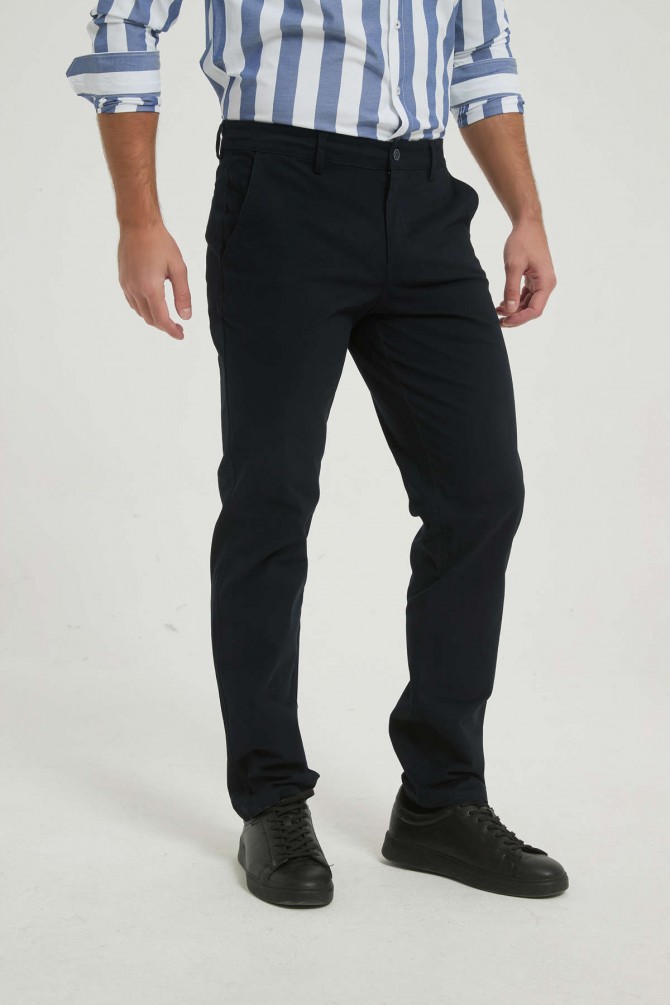 Pantalon chino coupe confort - Marine