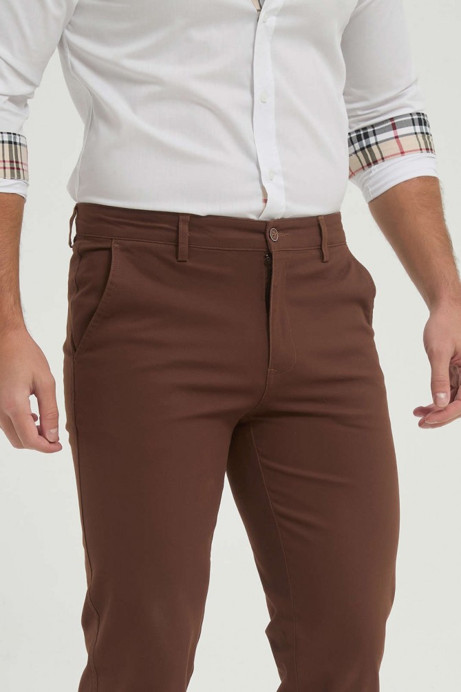 Chino trouser comfort fit - Brown