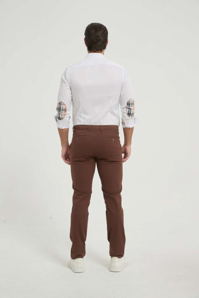 Chino trouser comfort fit - Brown
