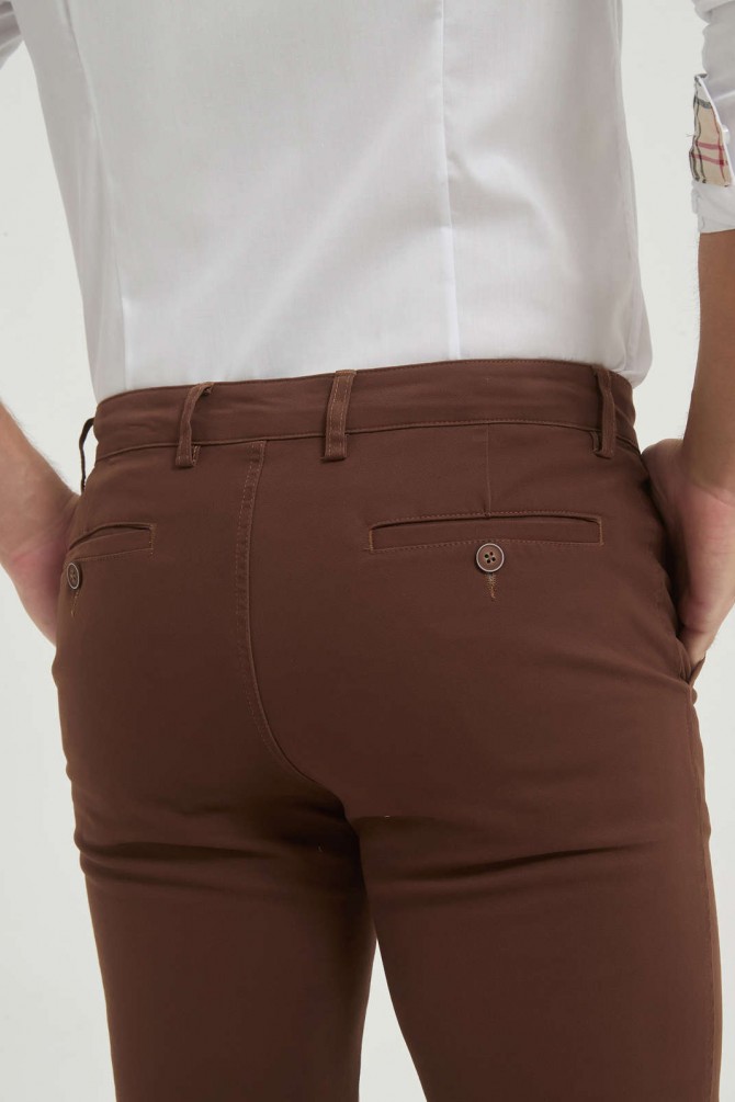 Chino trouser comfort fit - Brown