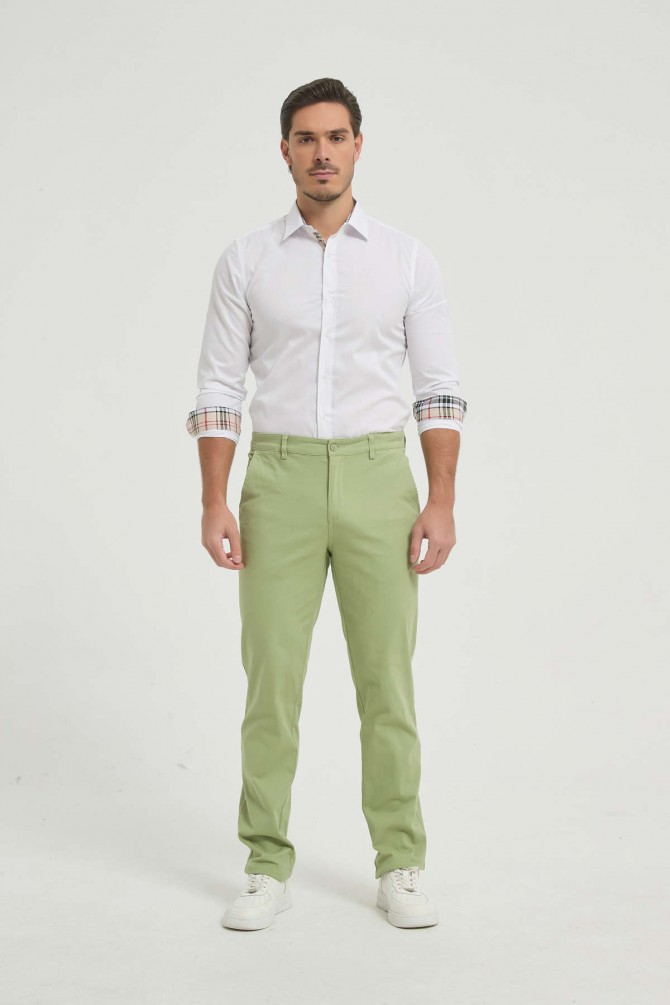 Chino trouser comfort fit - Sage green