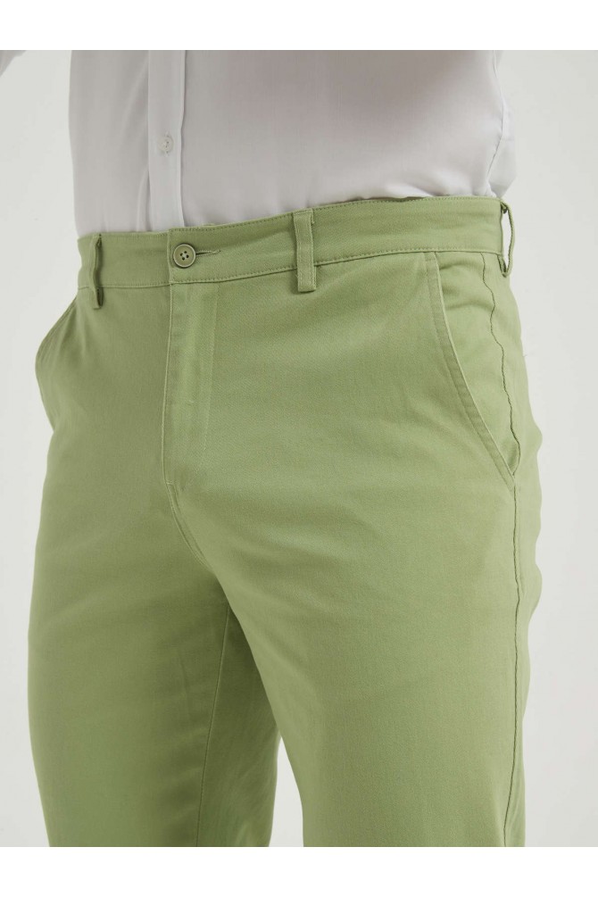 Pantalon chino coupe confort - Vert sauge