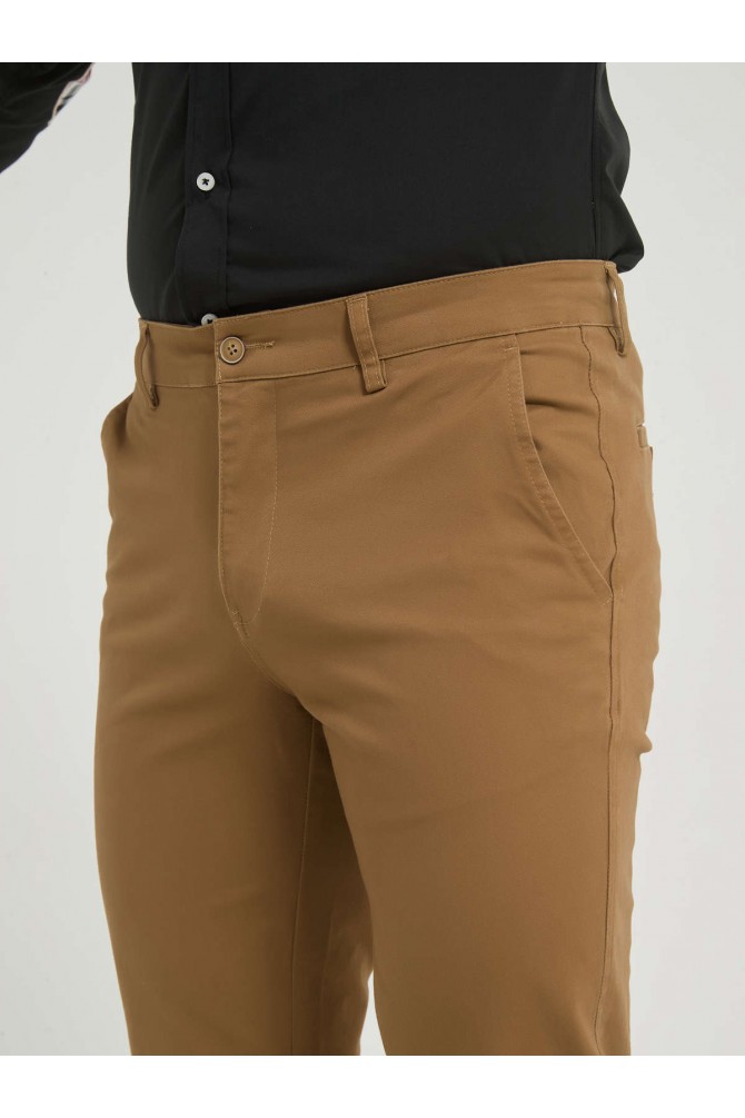 Pantalon chino coupe confort - Camel