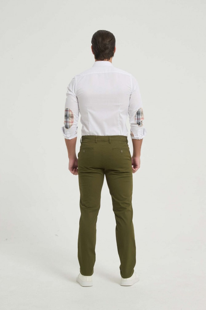 Chino trouser comfort fit - Khaki green
