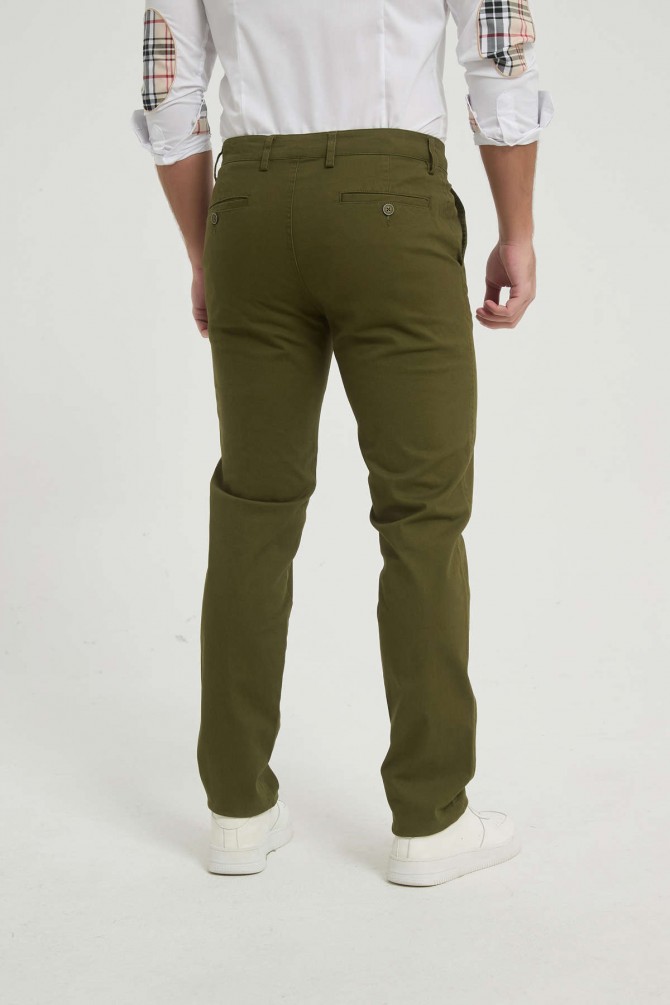 Chino trouser comfort fit - Khaki green