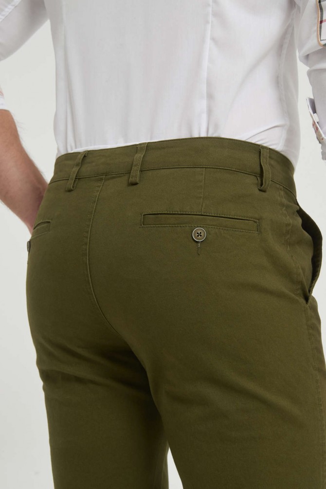 Chino trouser comfort fit - Khaki green