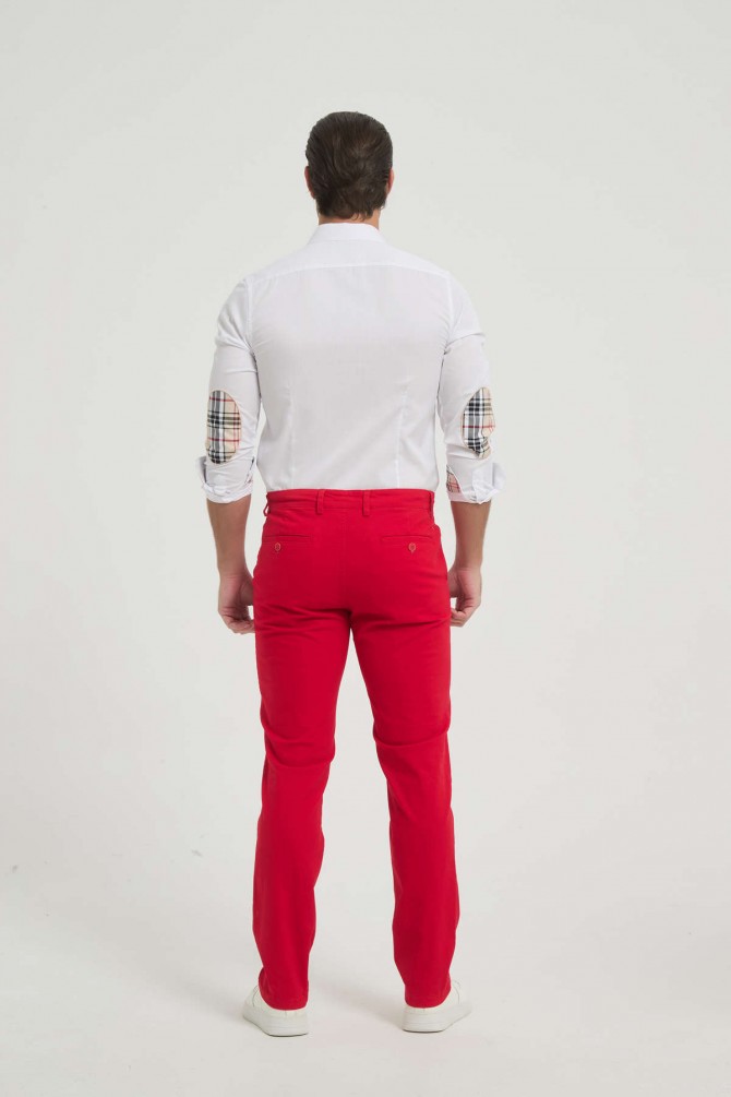 Chino trouser comfort fit- Red