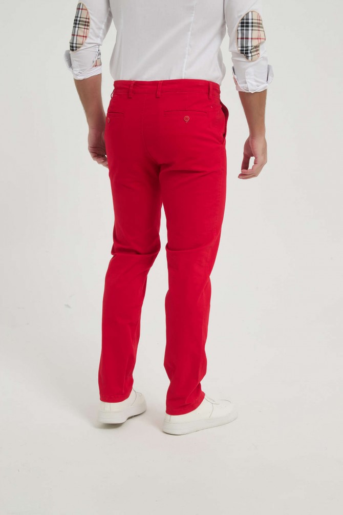 Chino trouser comfort fit- Red