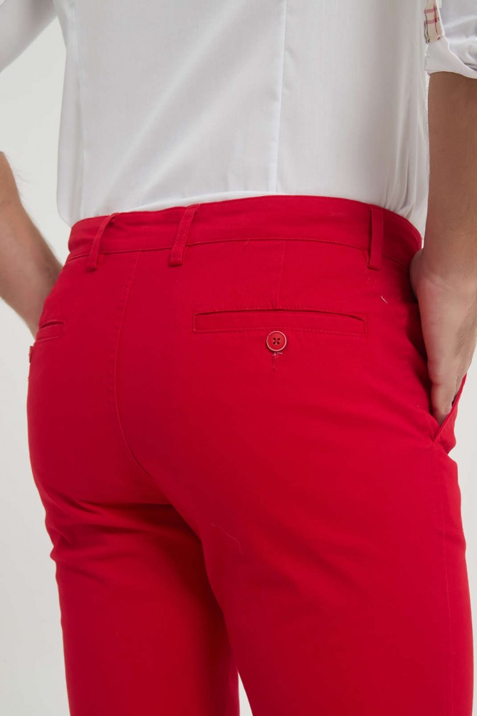 Chino trouser comfort fit- Red