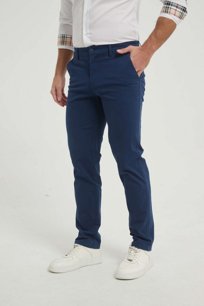 Pantalon chino coupe confort - Bleu