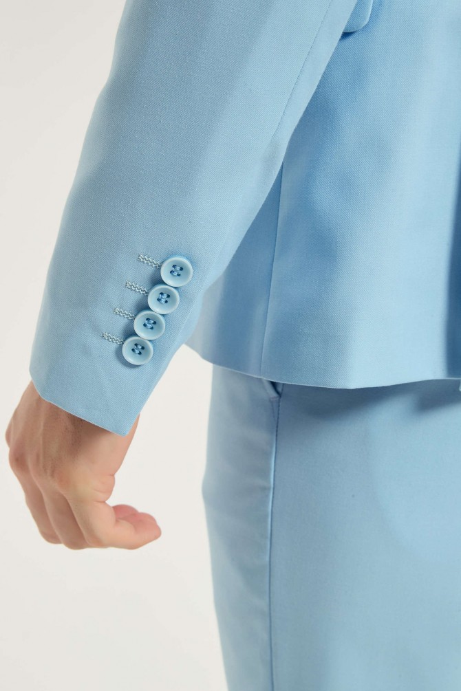 3 pieces suit in sky blue