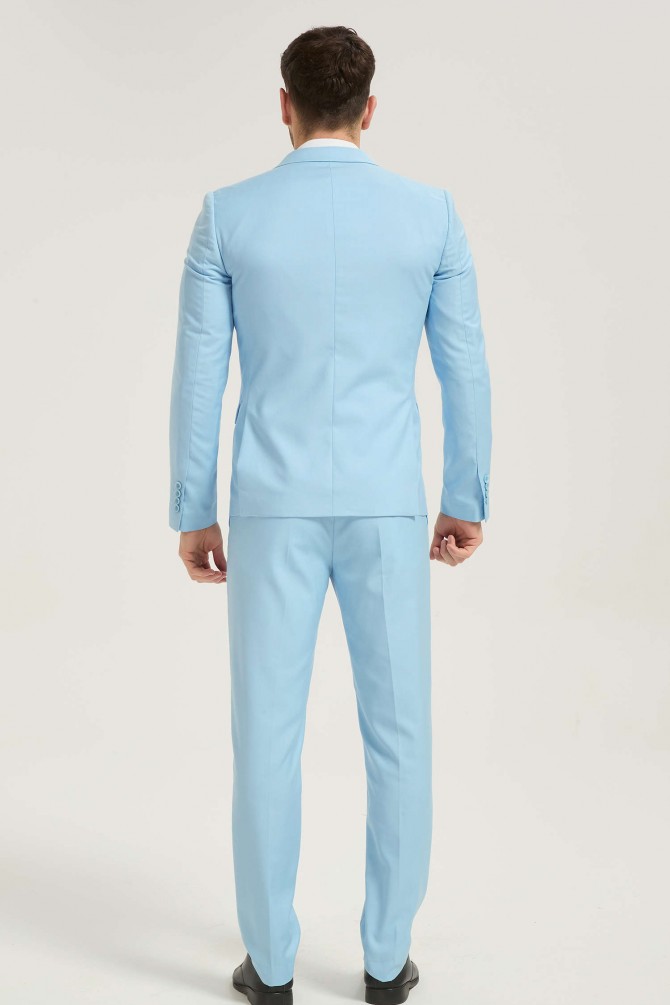 3 pieces suit in sky blue