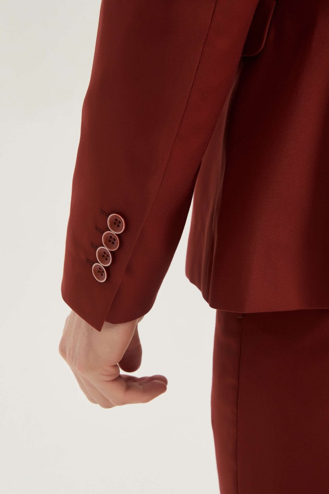 3 pieces suit in terracotta