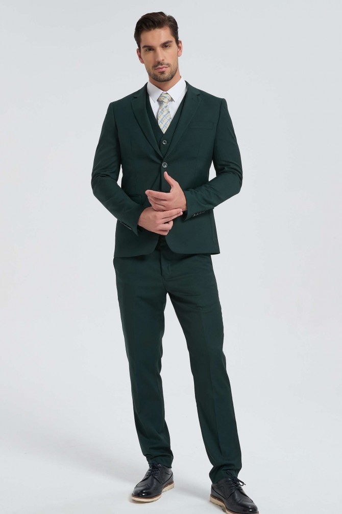 3 pieces suit in green