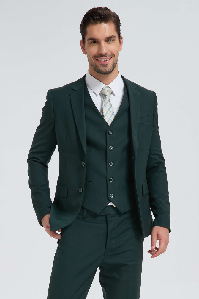 3 pieces suit in green