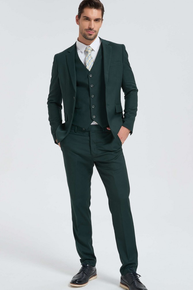 3 pieces suit in green