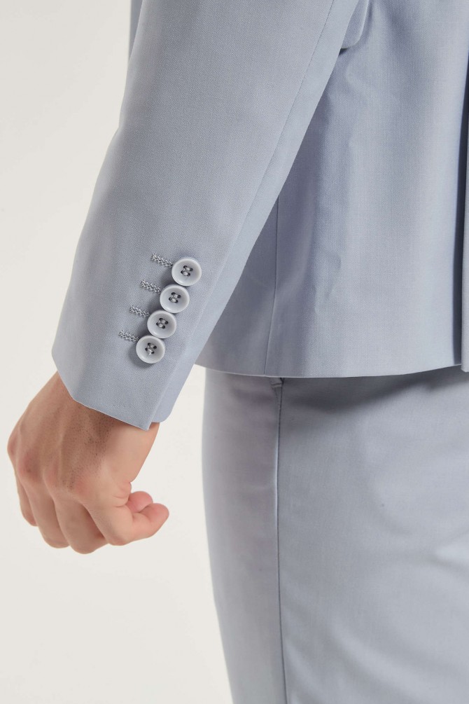 3 pieces suit in pearl grey