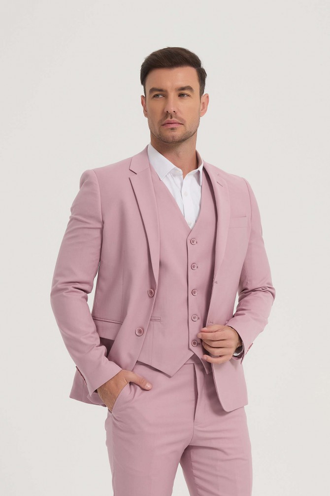 3 pieces suit in pink