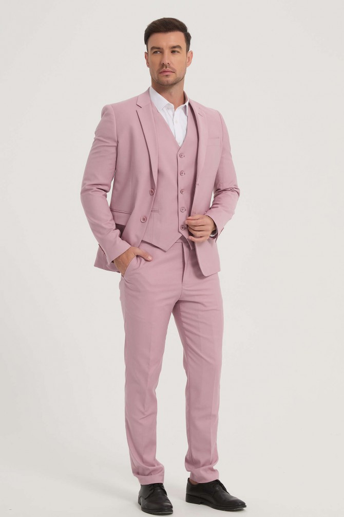 3 pieces suit in pink