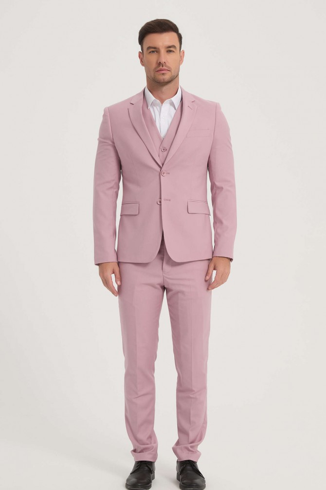 3 pieces suit in pink