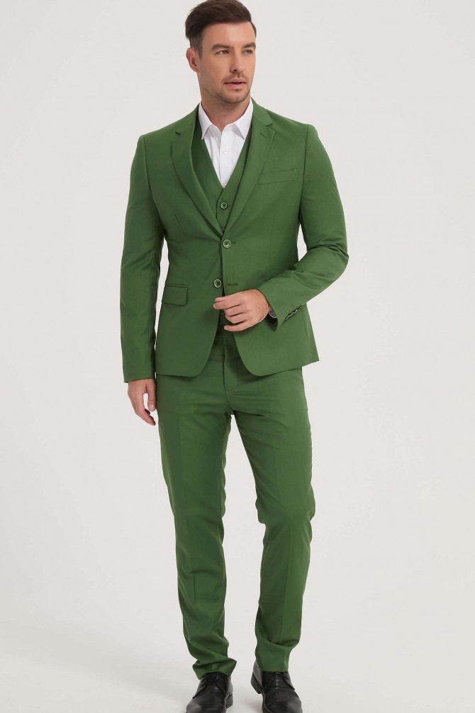 3 pieces suit in green mint