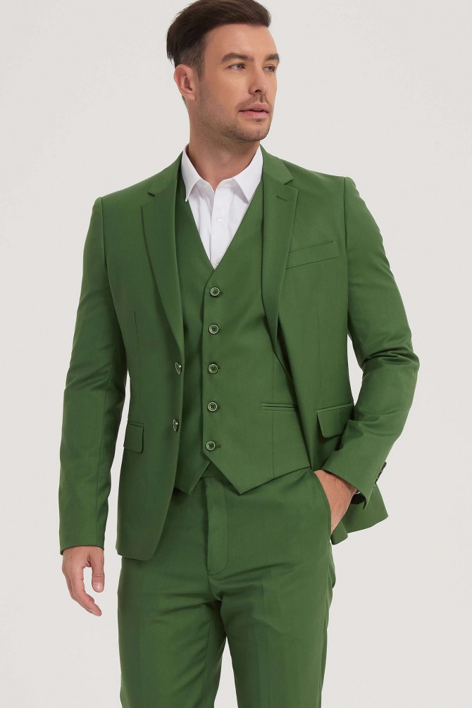 3 pieces suit in green mint
