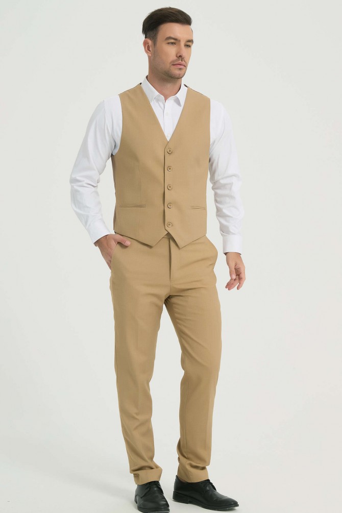 3 pieces suit in champagne