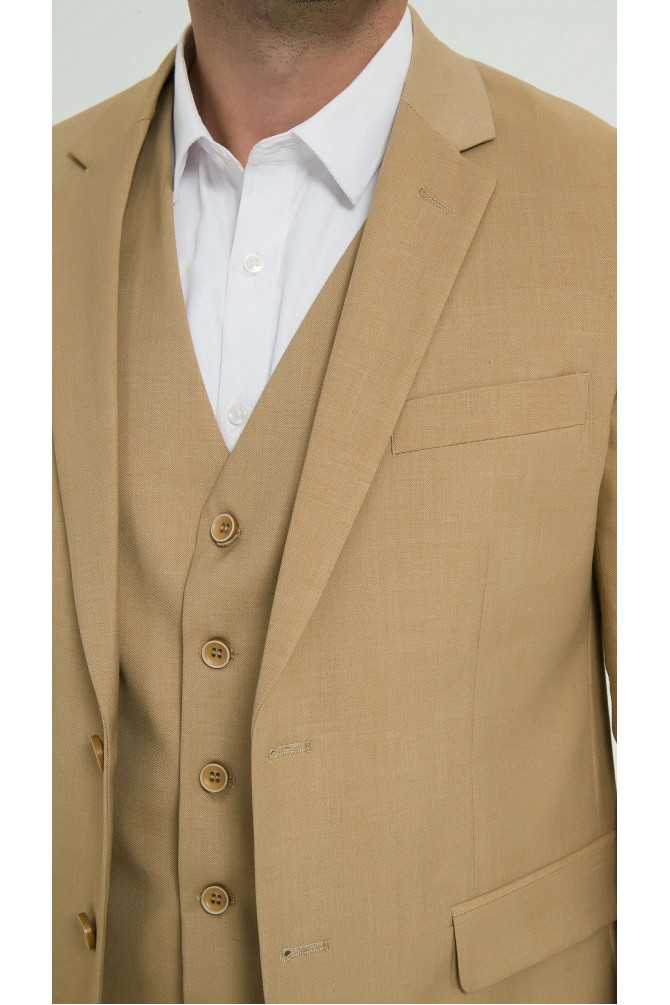 Costume 3 pièces en champagne