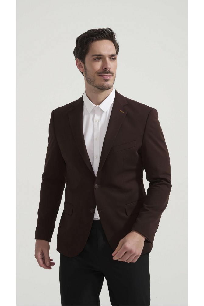 Blazer piqué - Marron foncé