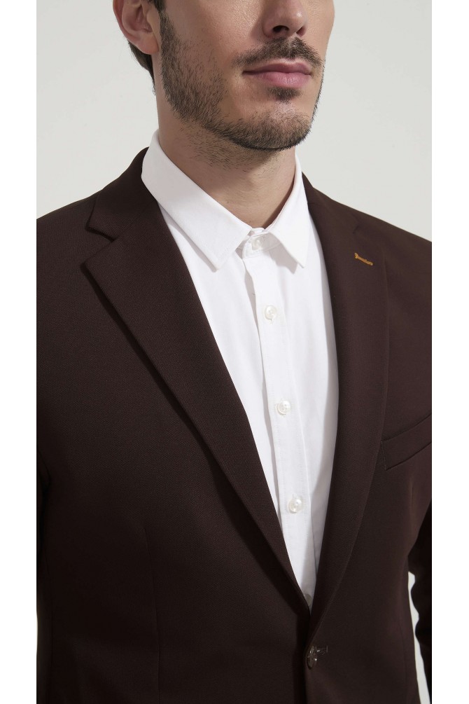 Blazer piqué - Marron foncé
