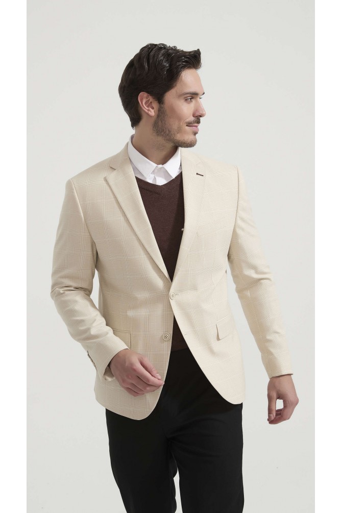 Blazer prince de Galles - Beige
