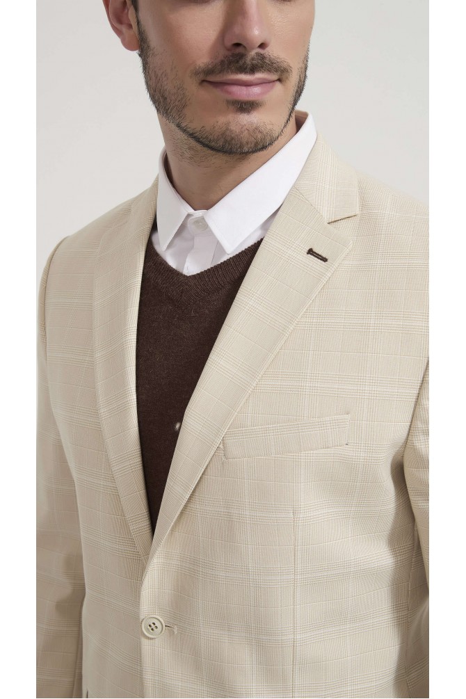 Blazer prince de Galles - Beige