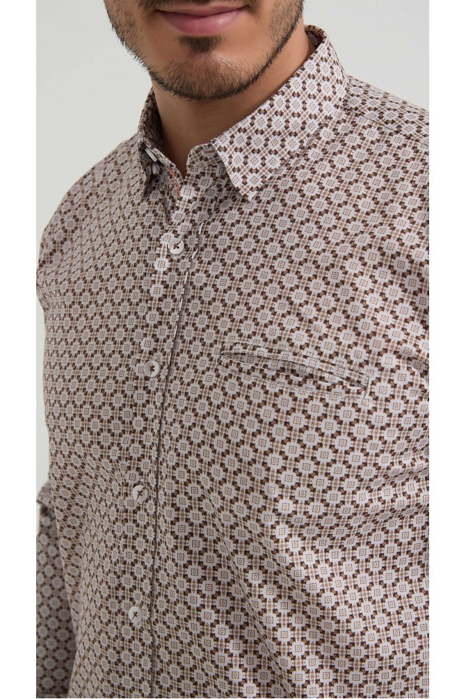 Chemise stretch à motifs collection "PREMIUM"