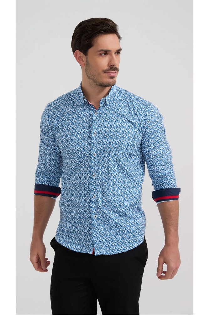 Chemise stretch à motifs collection "PREMIUM"