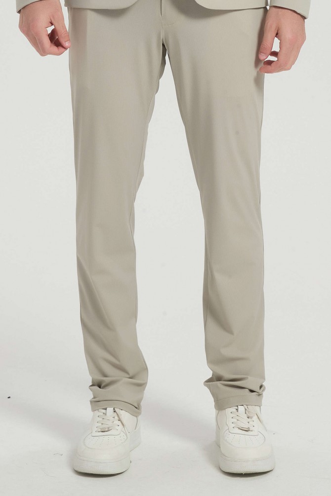 Ultra stretch wrinkle-free trouser - Beige