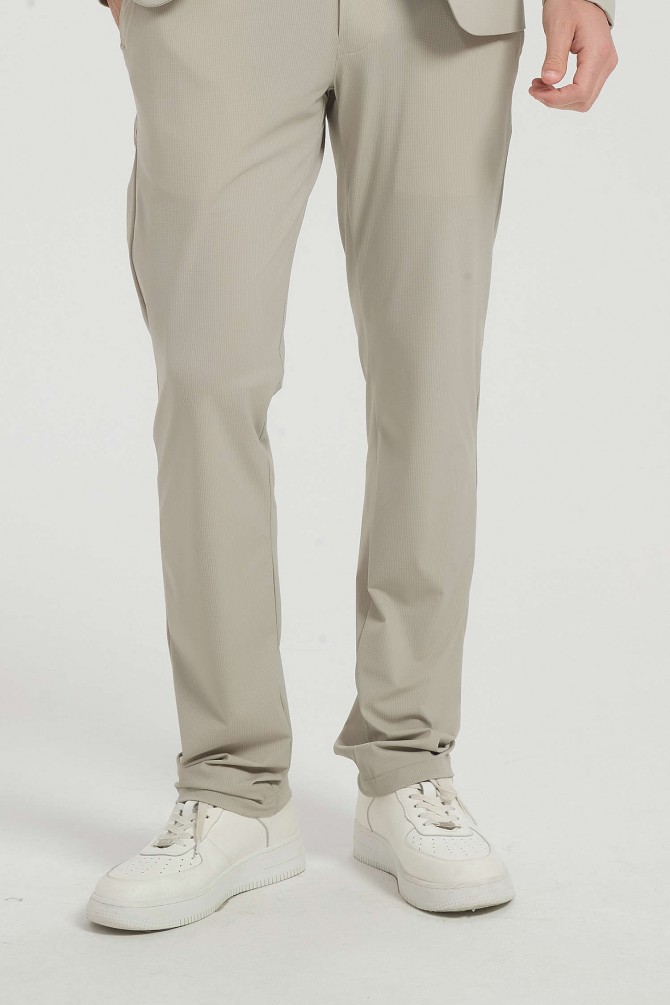 Ultra stretch wrinkle-free trouser - Beige
