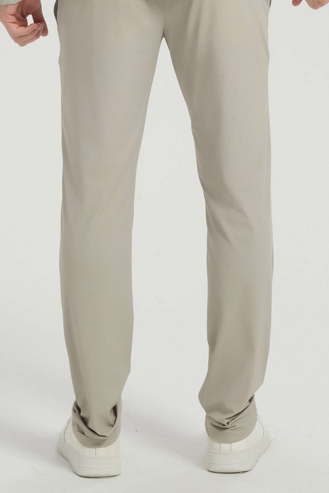Ultra stretch wrinkle-free trouser - Beige