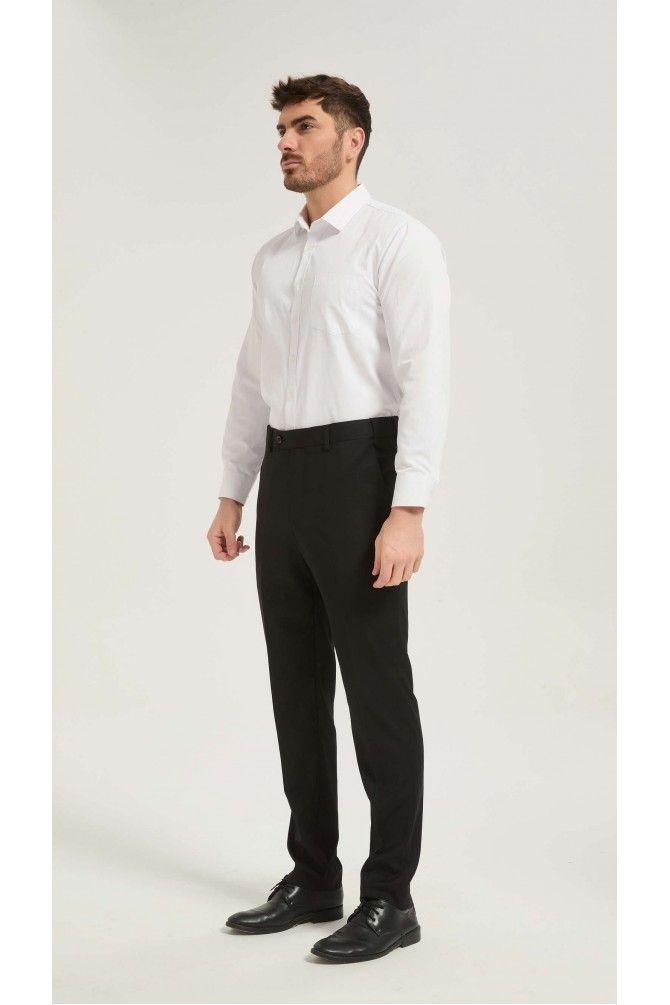 Black pant with elastic band at the waist