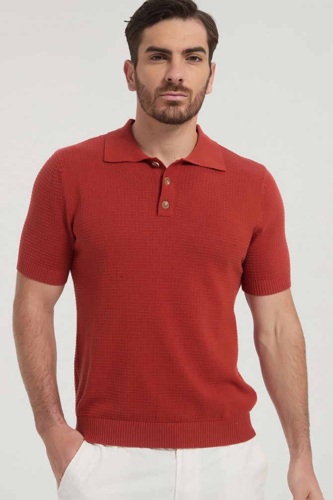 Knitted polo 100% cotton