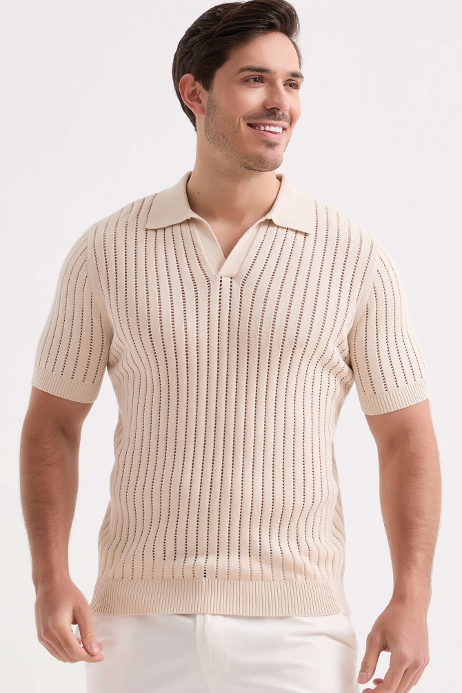 Knitted polo 100% cotton