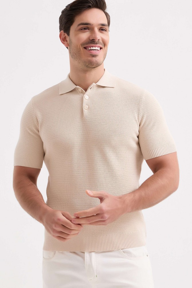 Knitted polo 100% cotton