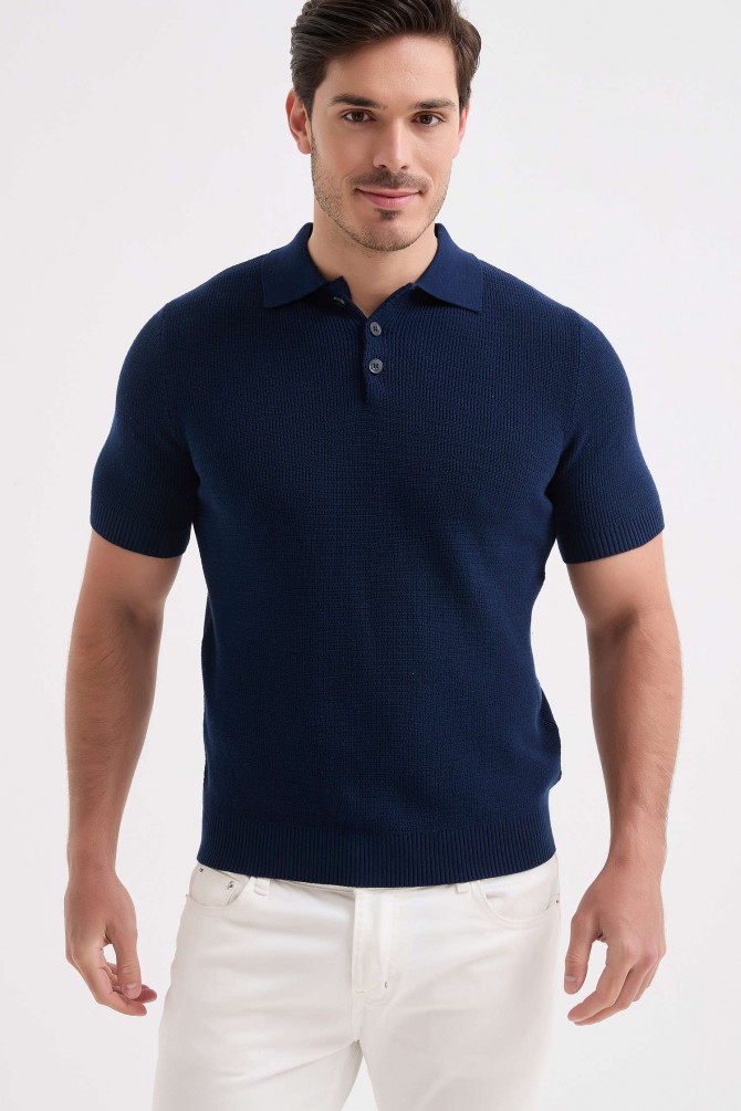 Knitted polo 100% cotton
