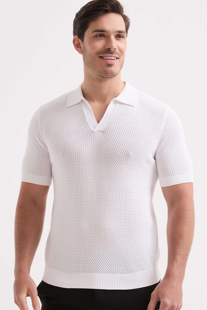 Knitted polo 100% cotton